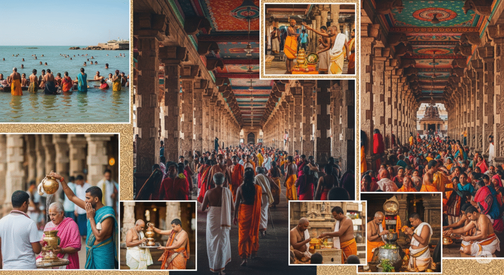 रामनाथस्वामी मंदिर रामेश्वरम, दक्षिण भारत का ज्योतिर्लिंग, लंबा रंगीन कॉरिडोर भारत की टॉप 10 धार्मिक यात्रा